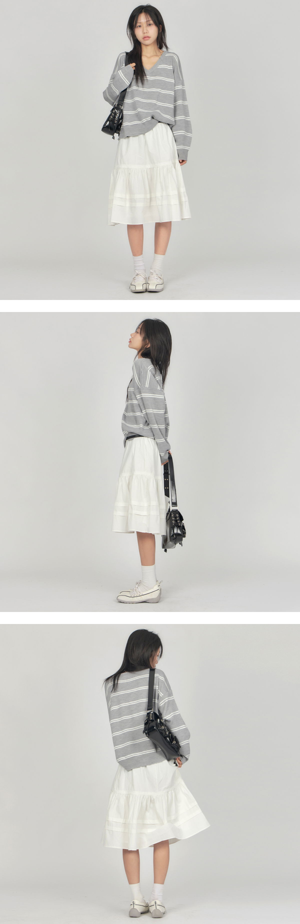 긴팔 티셔츠 모델 착용 이미지-S1L12