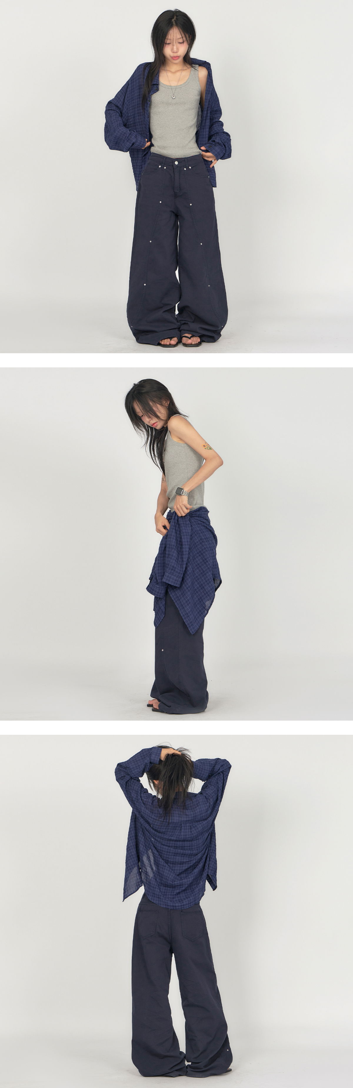 긴팔 티셔츠 모델 착용 이미지-S1L12