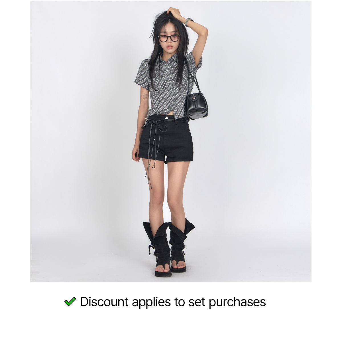 미니 스커트 모델 착용 이미지-S3L18