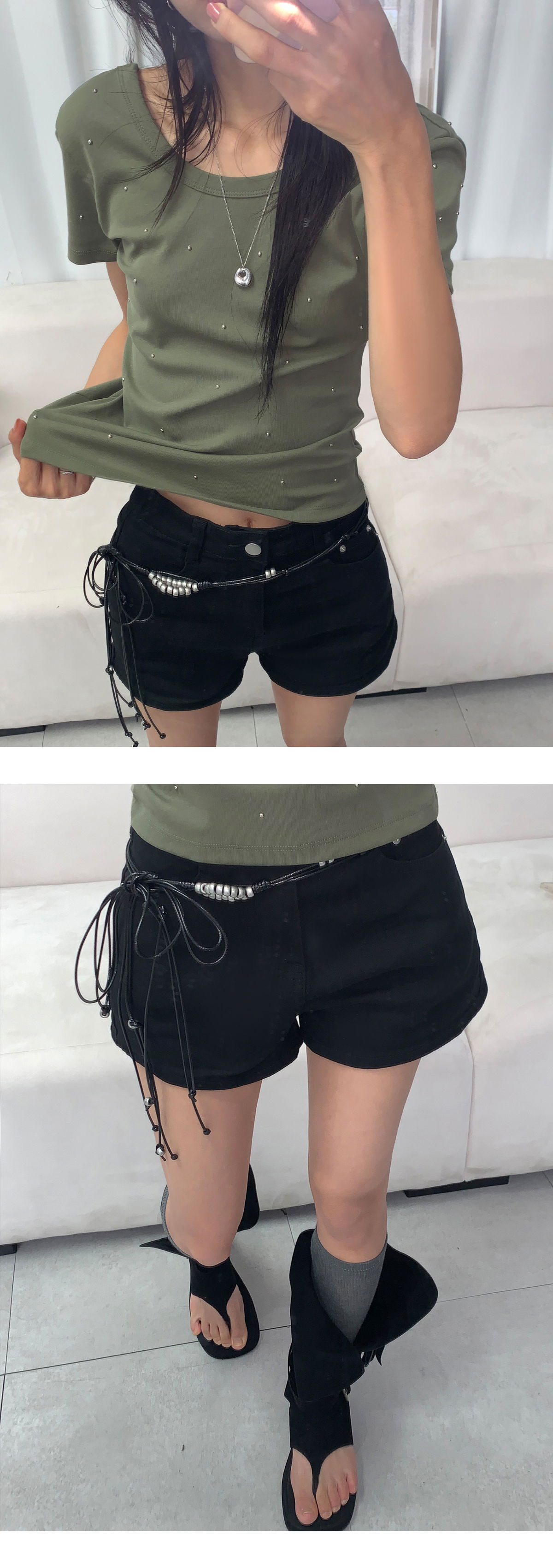 미니 스커트 모델 착용 이미지-S3L8