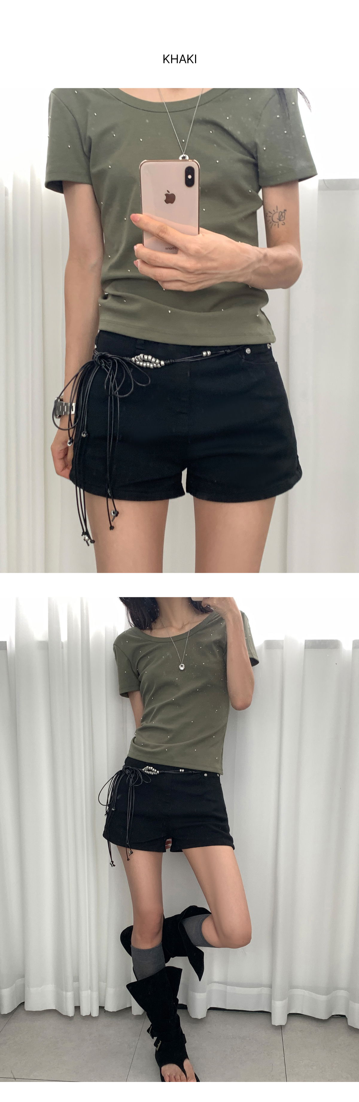 긴팔 티셔츠 모델 착용 이미지-S1L10