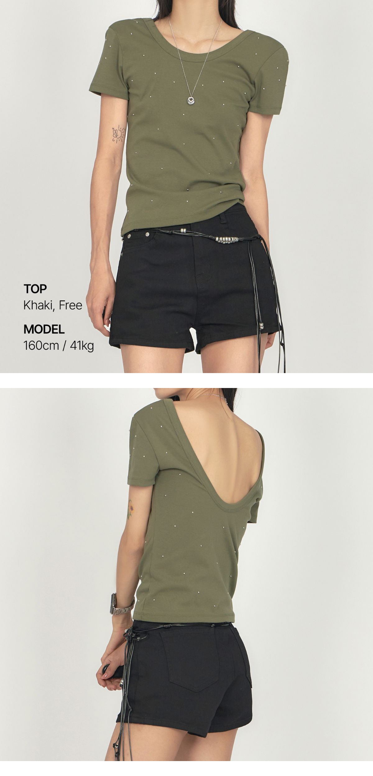 긴팔 티셔츠 모델 착용 이미지-S1L18