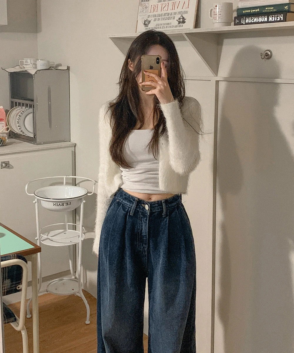 ソルリーフ2つボタンニットカーディガン