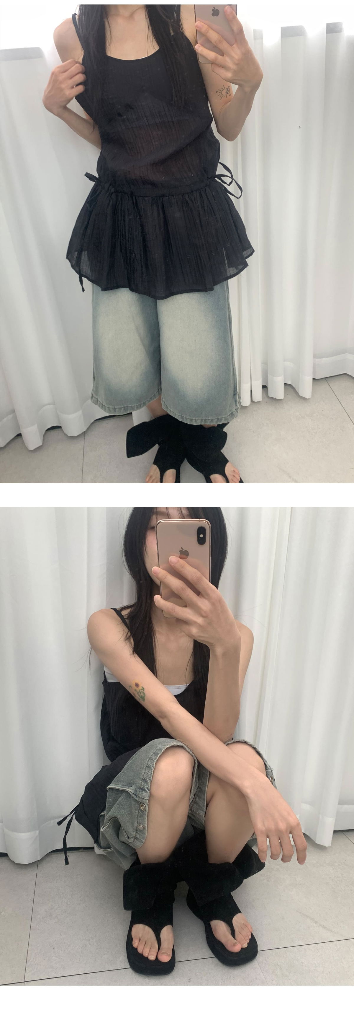 긴팔 티셔츠 모델 착용 이미지-S1L13