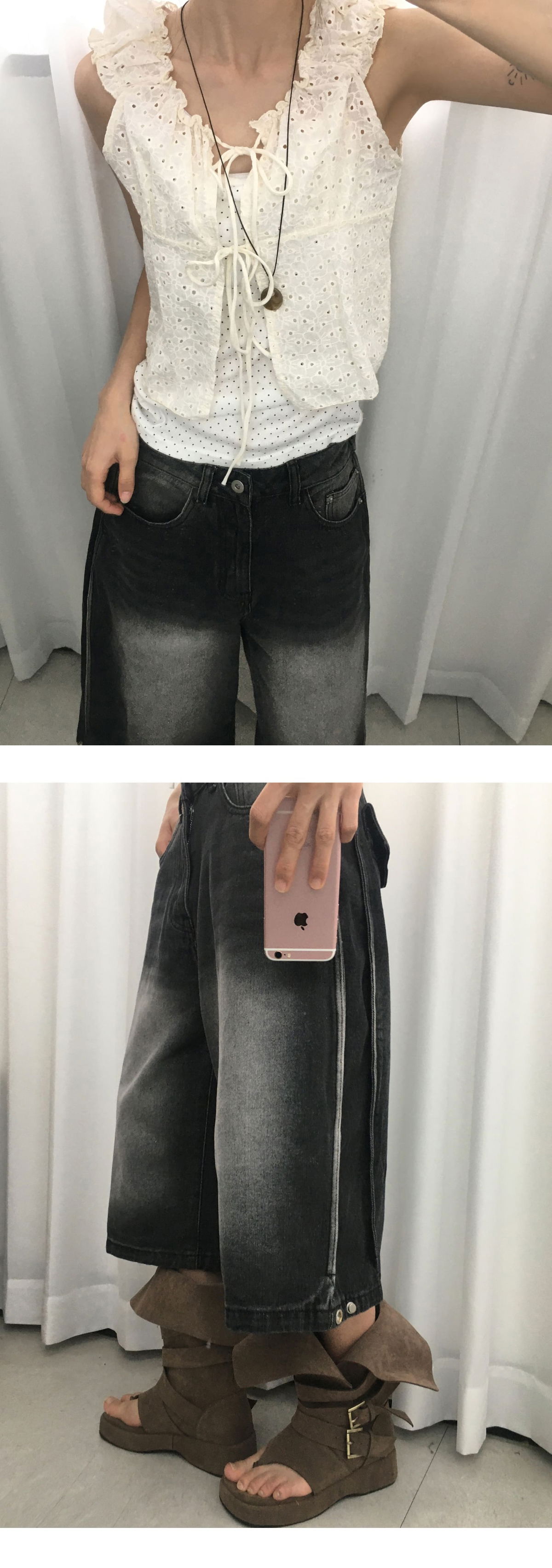 긴팔 티셔츠 모델 착용 이미지-S1L9