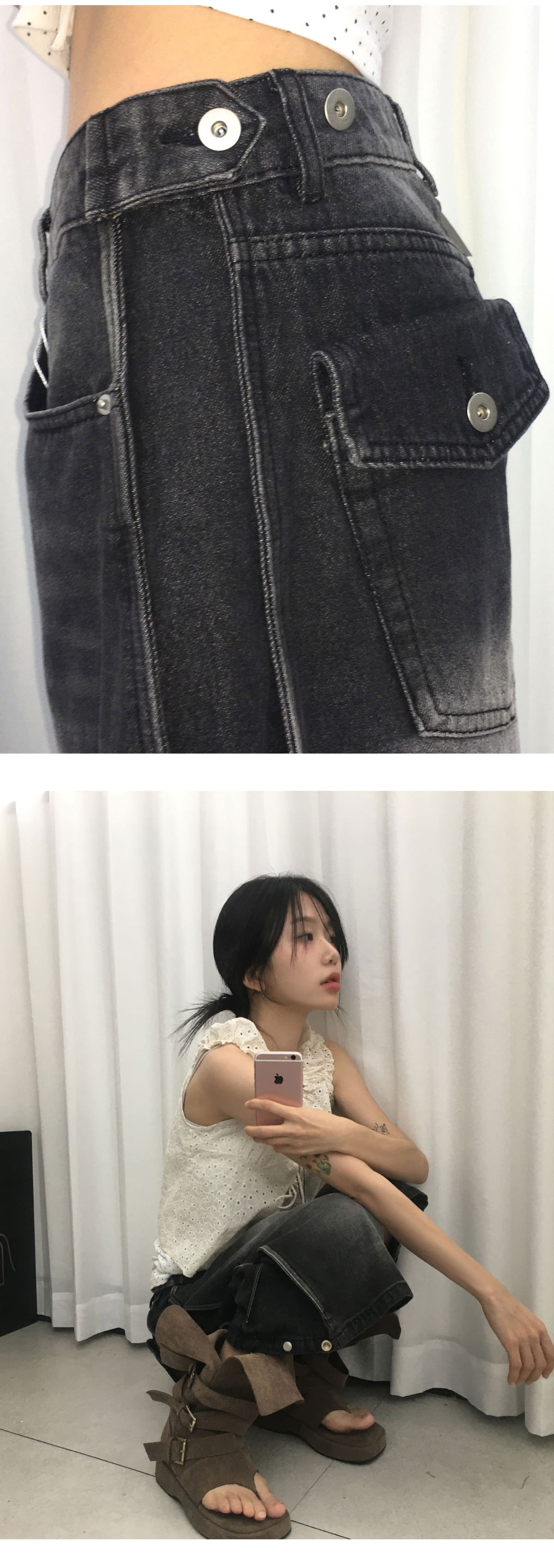 긴팔 티셔츠 모델 착용 이미지-S1L8