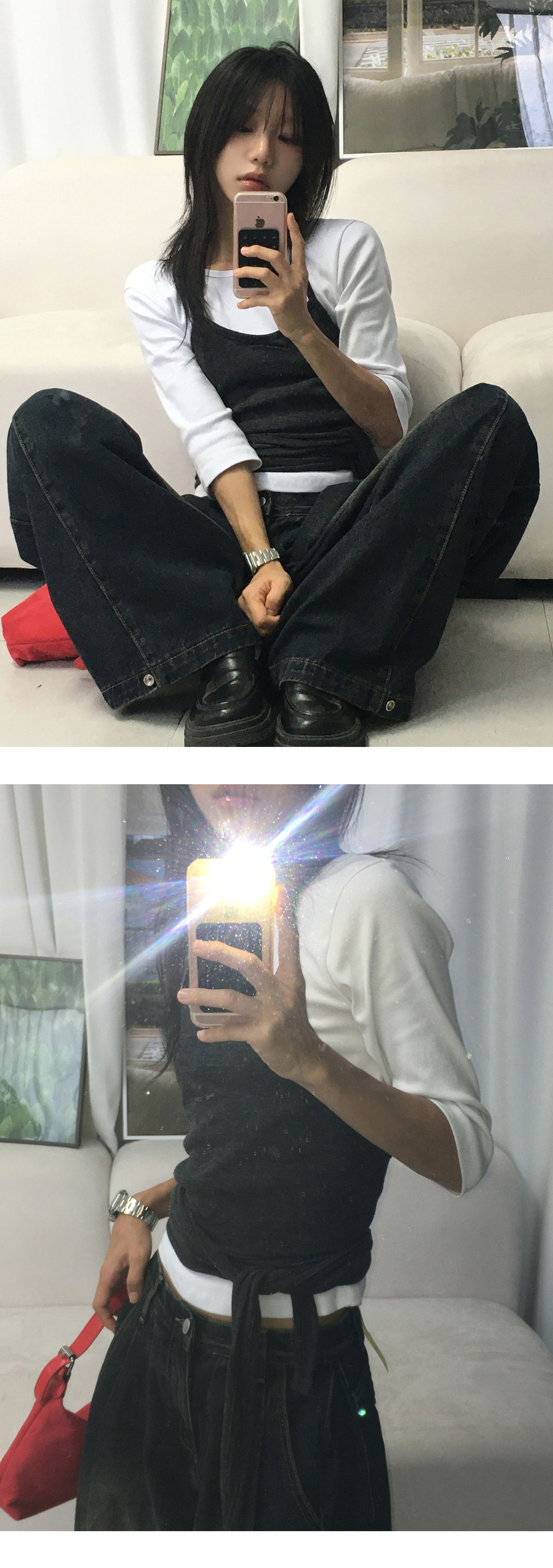 바지 모델 착용 이미지-S1L11