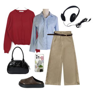 숄더백,가방,토트백,ブーツ,가디건,가을코디 코디