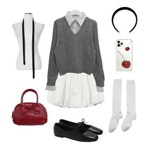 스커트,가디건,가방,토트백,숄더백,일상,놀이공원,데이트,가을코디 코디