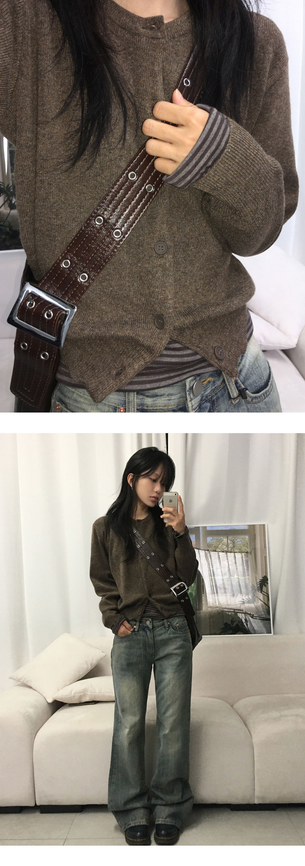 긴팔 티셔츠 모델 착용 이미지-S2L13