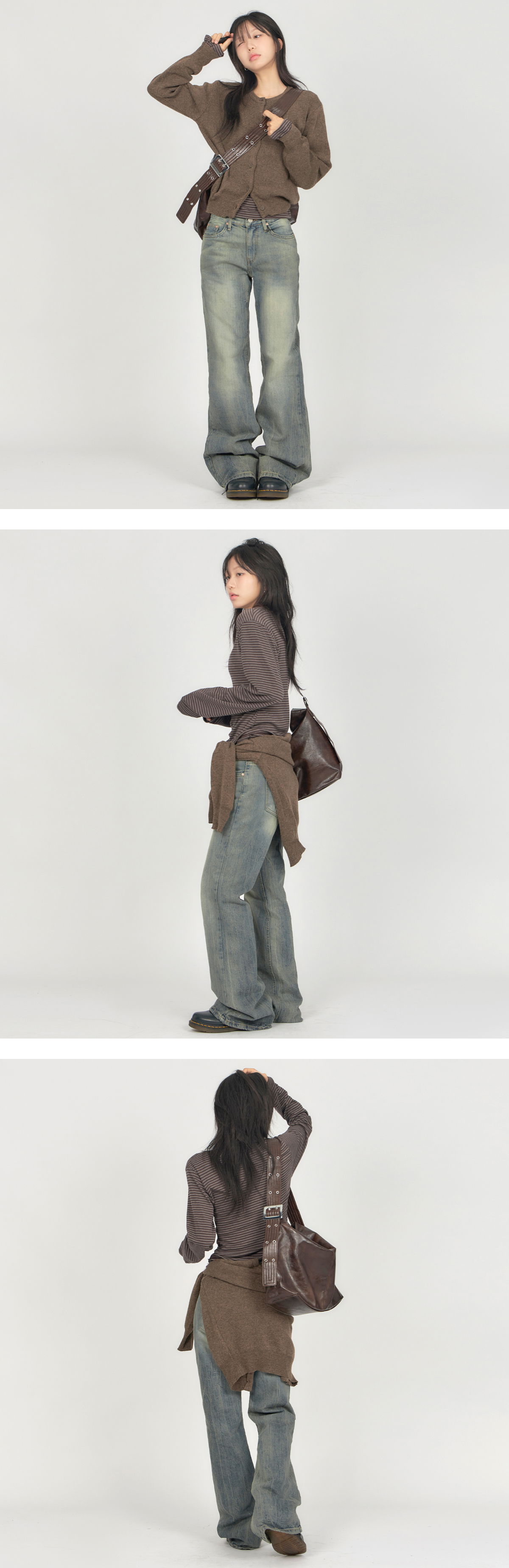 긴팔 티셔츠 모델 착용 이미지-S2L24