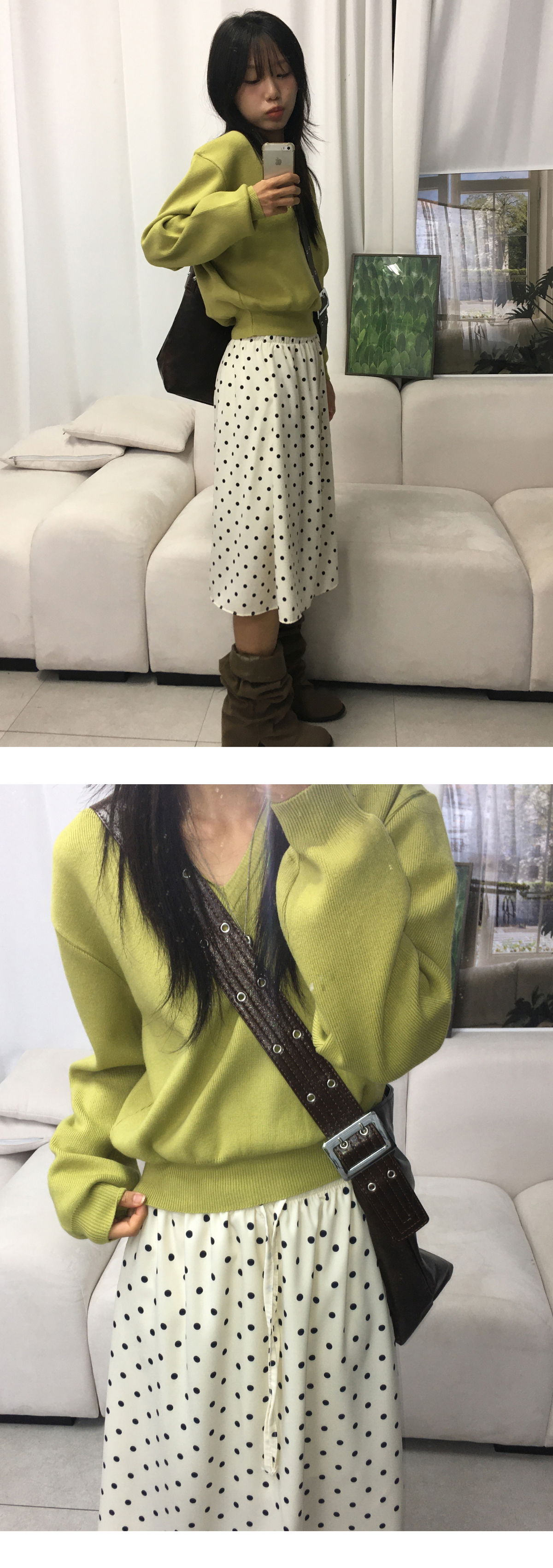 긴팔 티셔츠 모델 착용 이미지-S1L21