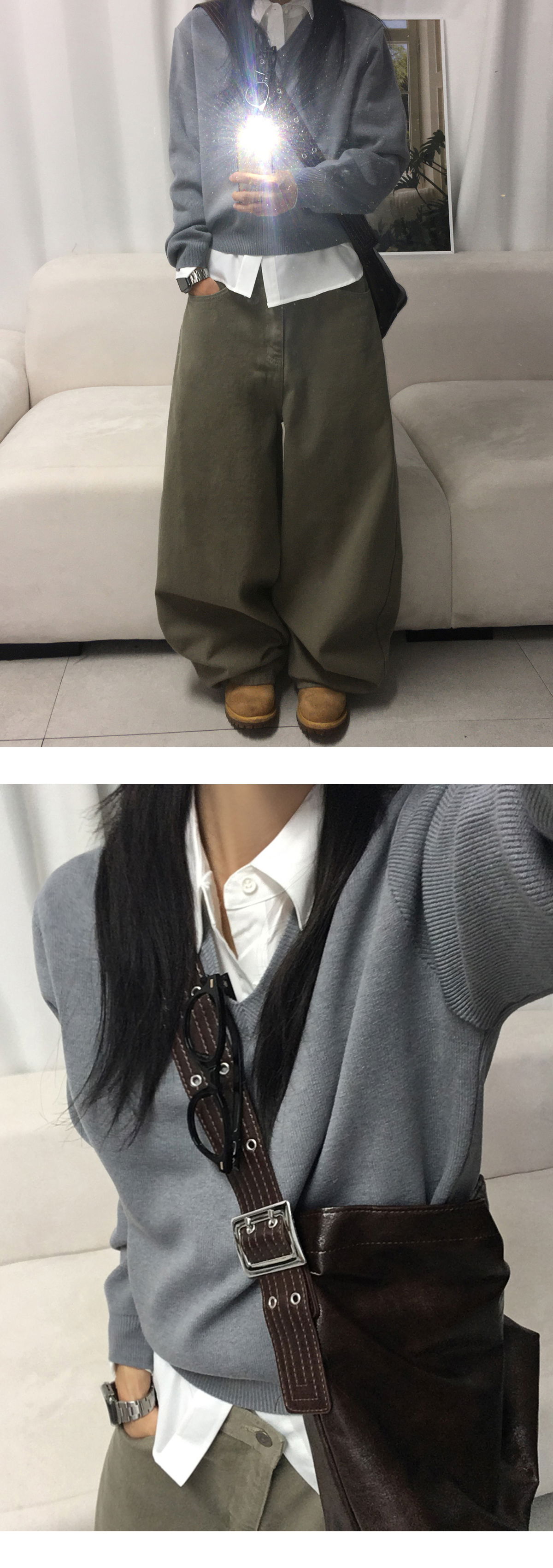 블라우스 모델 착용 이미지-S1L16