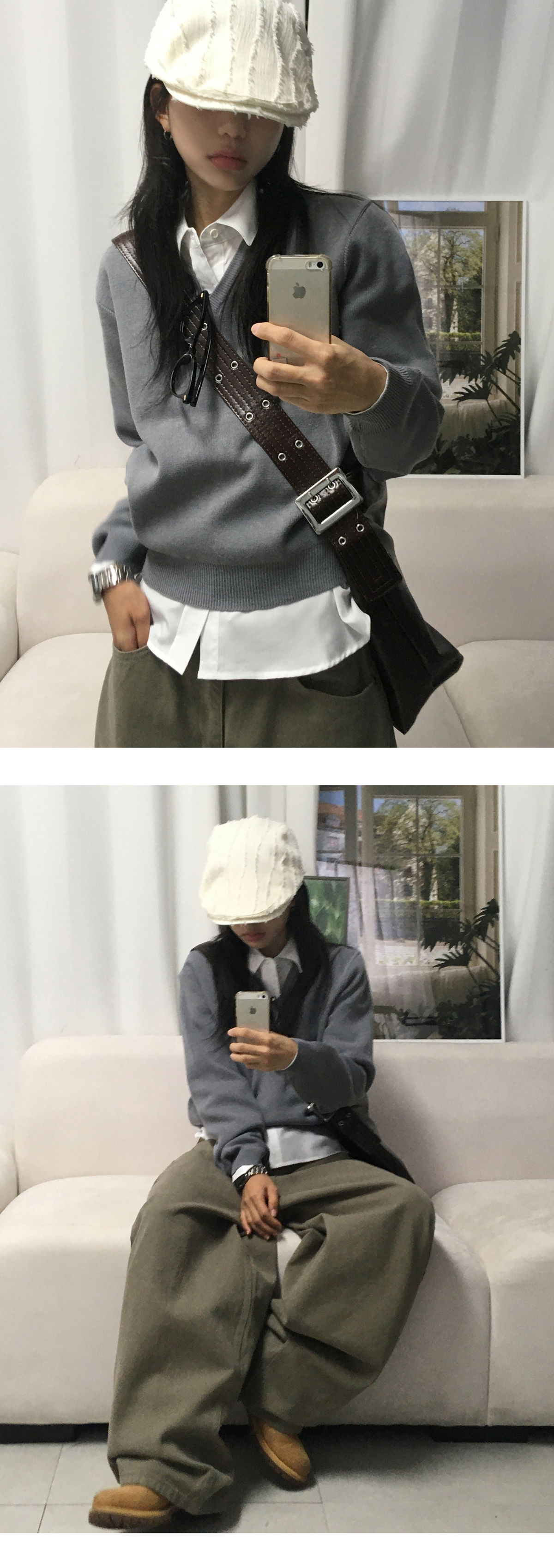 블라우스 모델 착용 이미지-S1L15