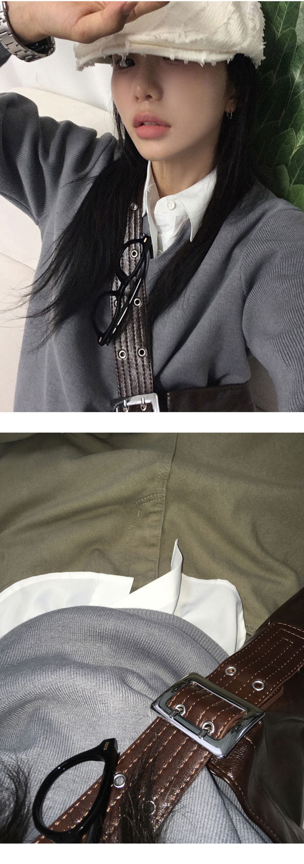 블라우스 모델 착용 이미지-S1L14