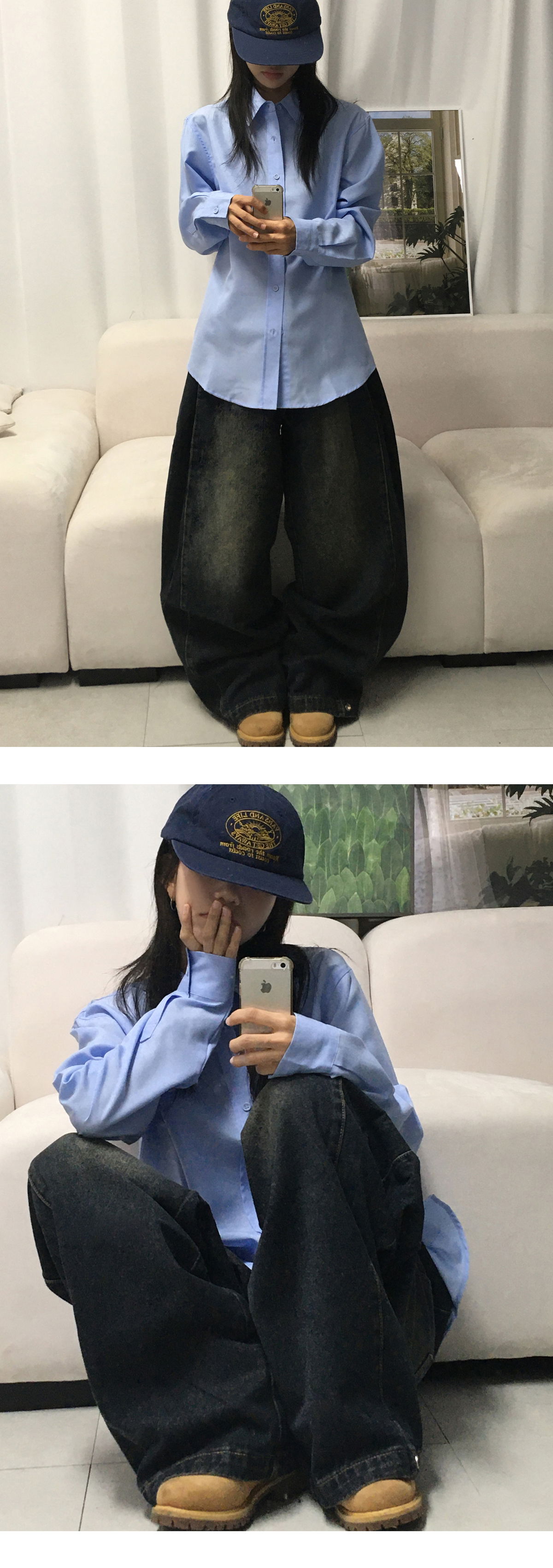 블라우스 모델 착용 이미지-S1L7