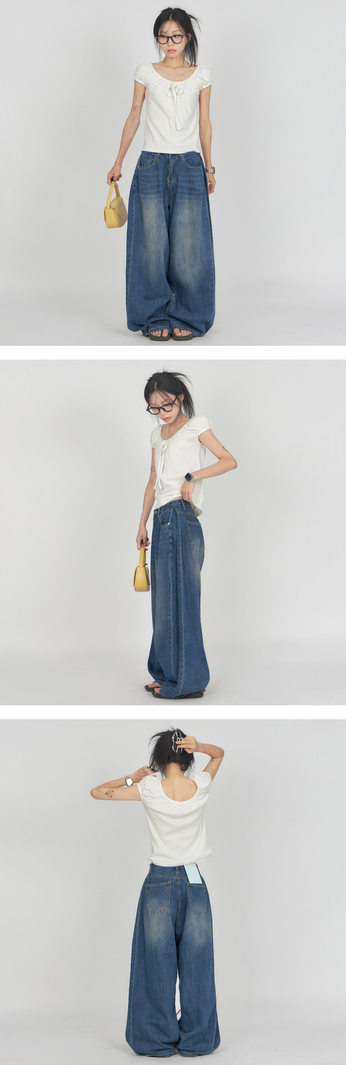 반팔 티셔츠 모델 착용 이미지-S1L17