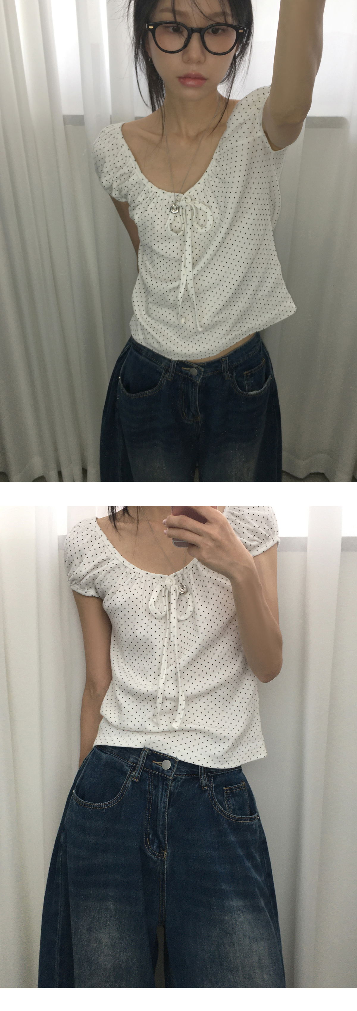 반팔 티셔츠 모델 착용 이미지-S1L13