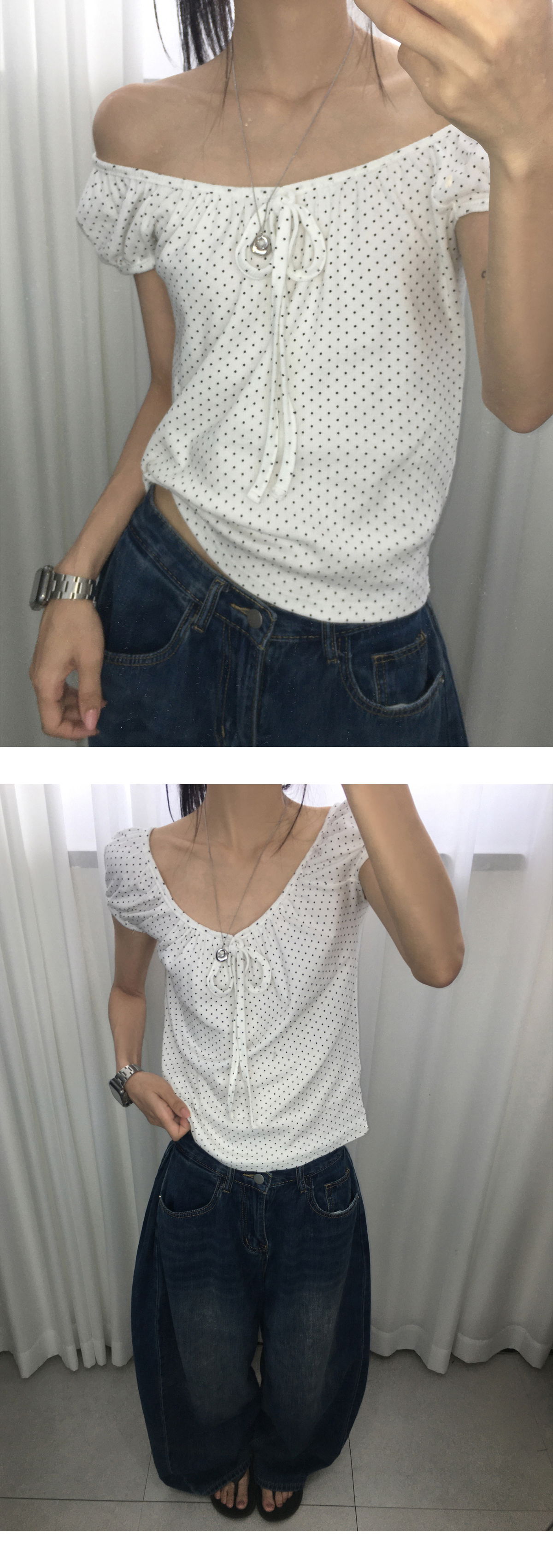 반팔 티셔츠 모델 착용 이미지-S1L14