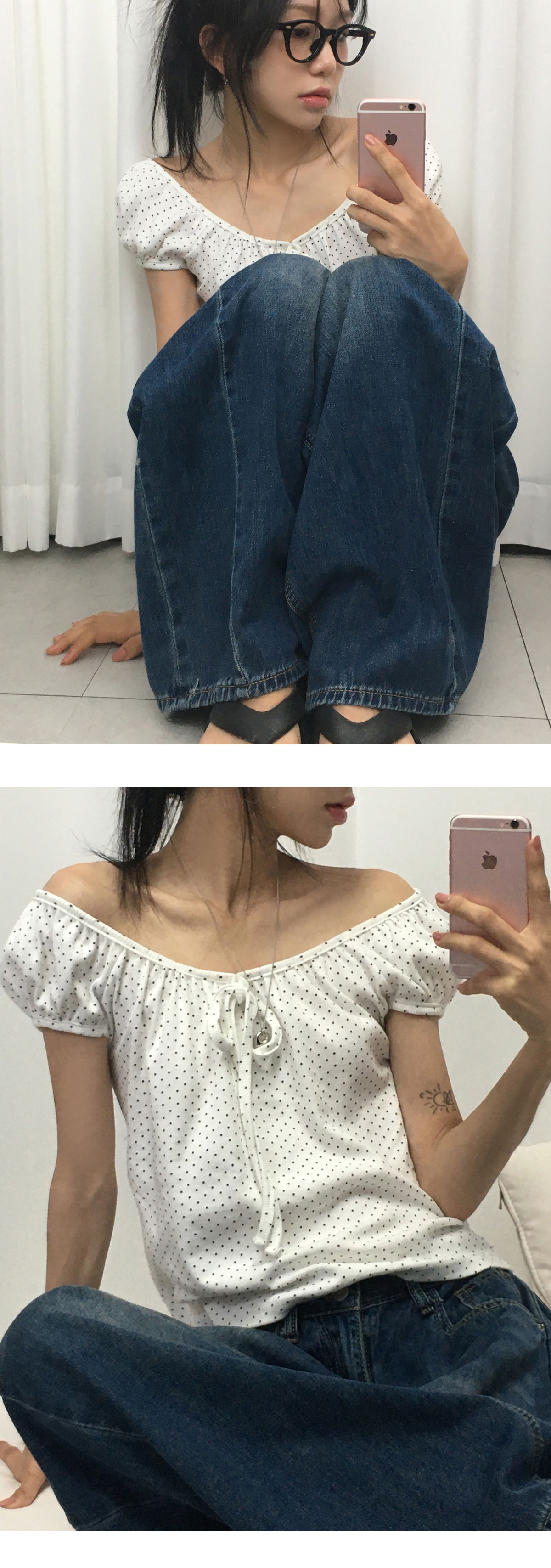 반팔 티셔츠 모델 착용 이미지-S1L10