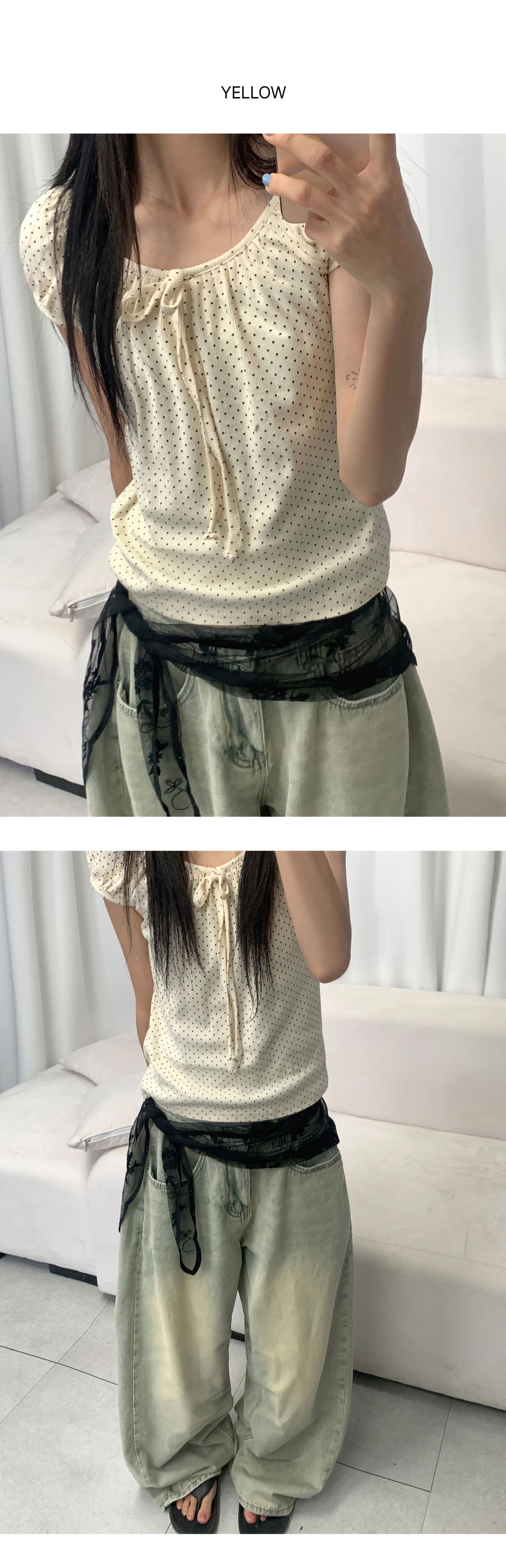 반팔 티셔츠 모델 착용 이미지-S1L8