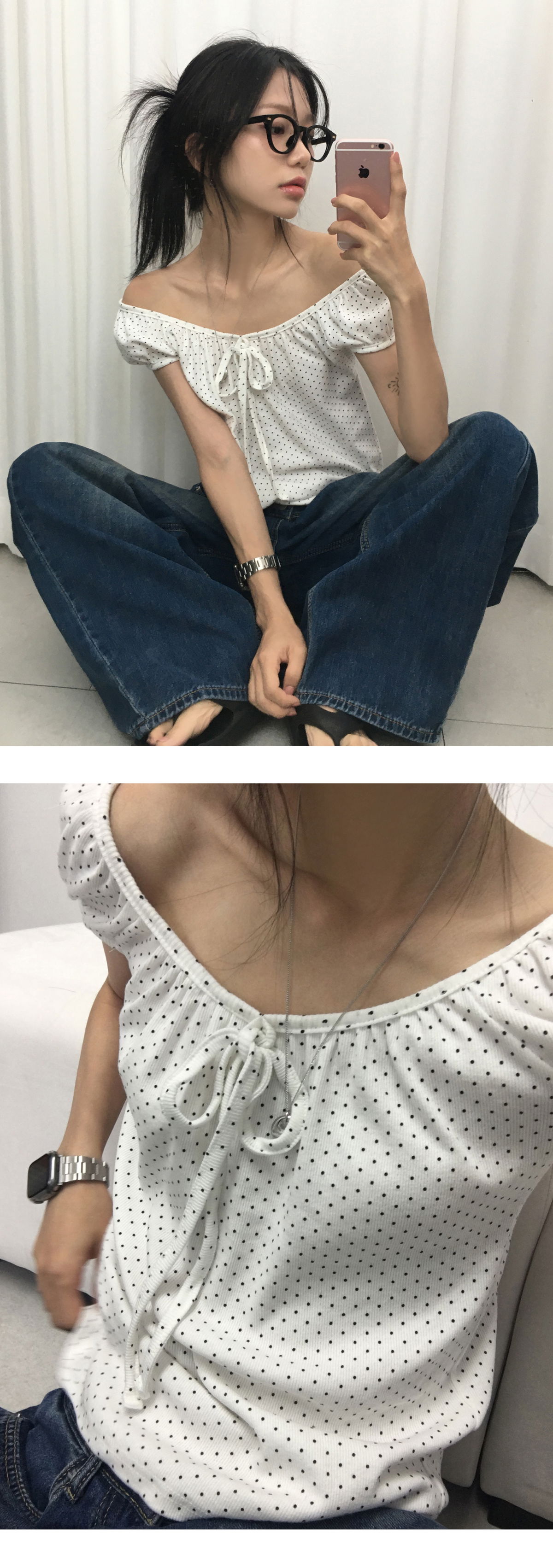 반팔 티셔츠 모델 착용 이미지-S1L11