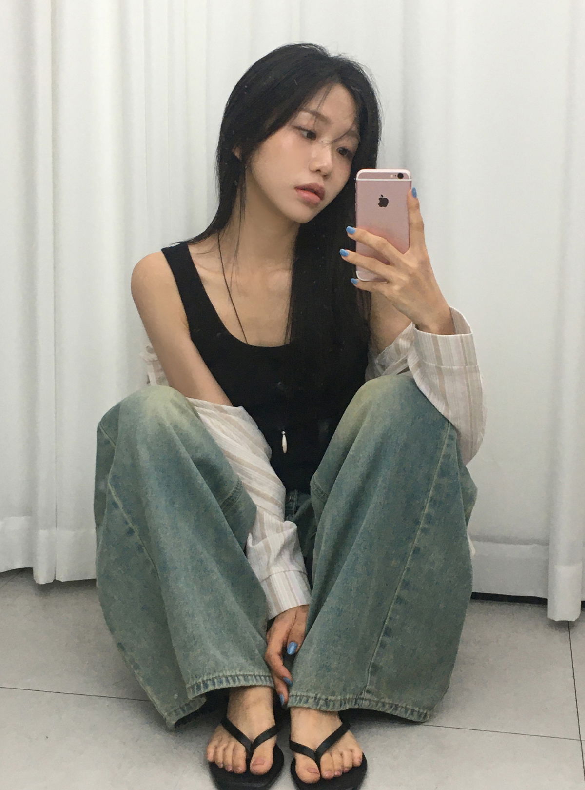 바지 모델 착용 이미지-S1L19