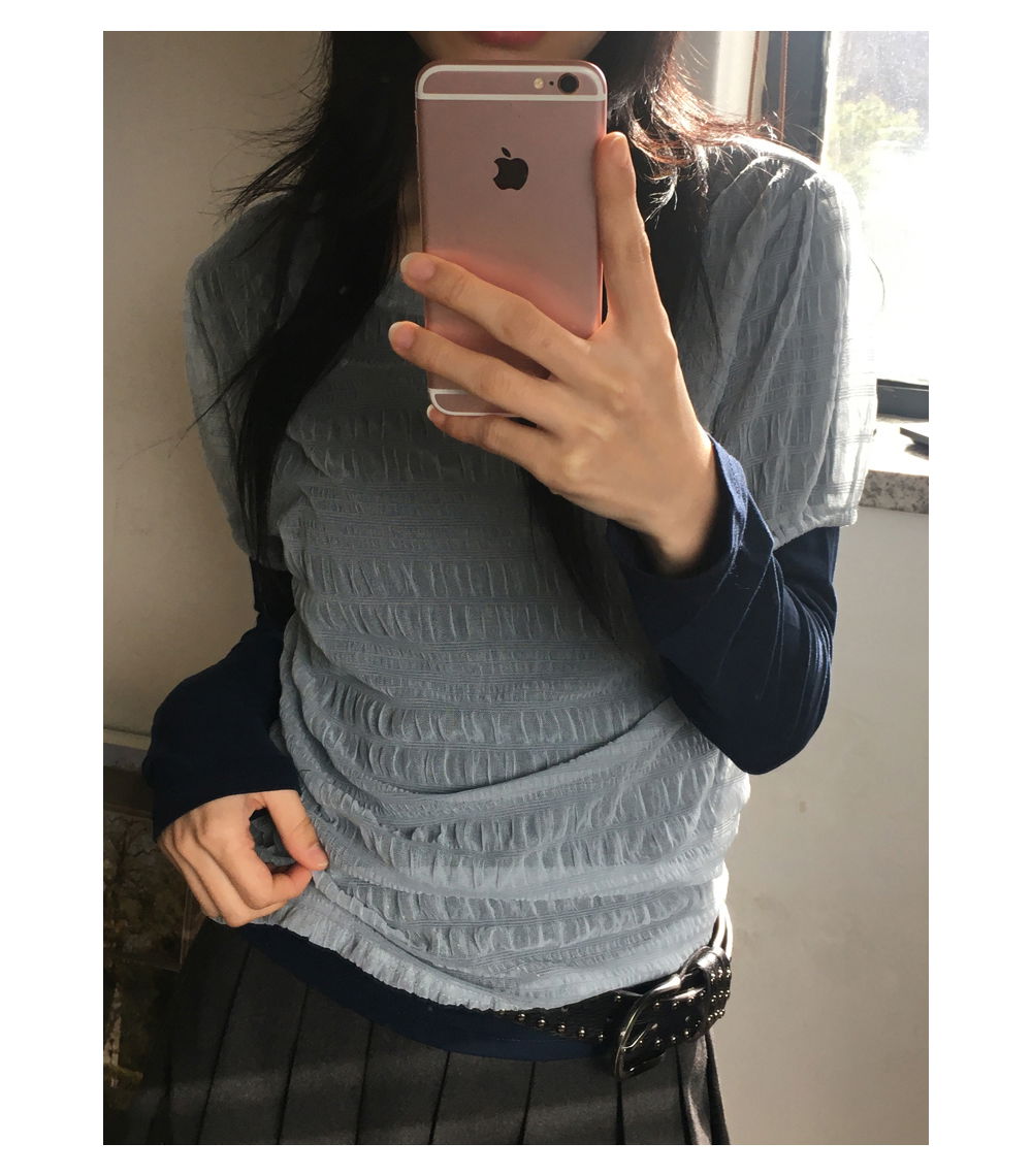 반팔 티셔츠 모델 착용 이미지-S1L9