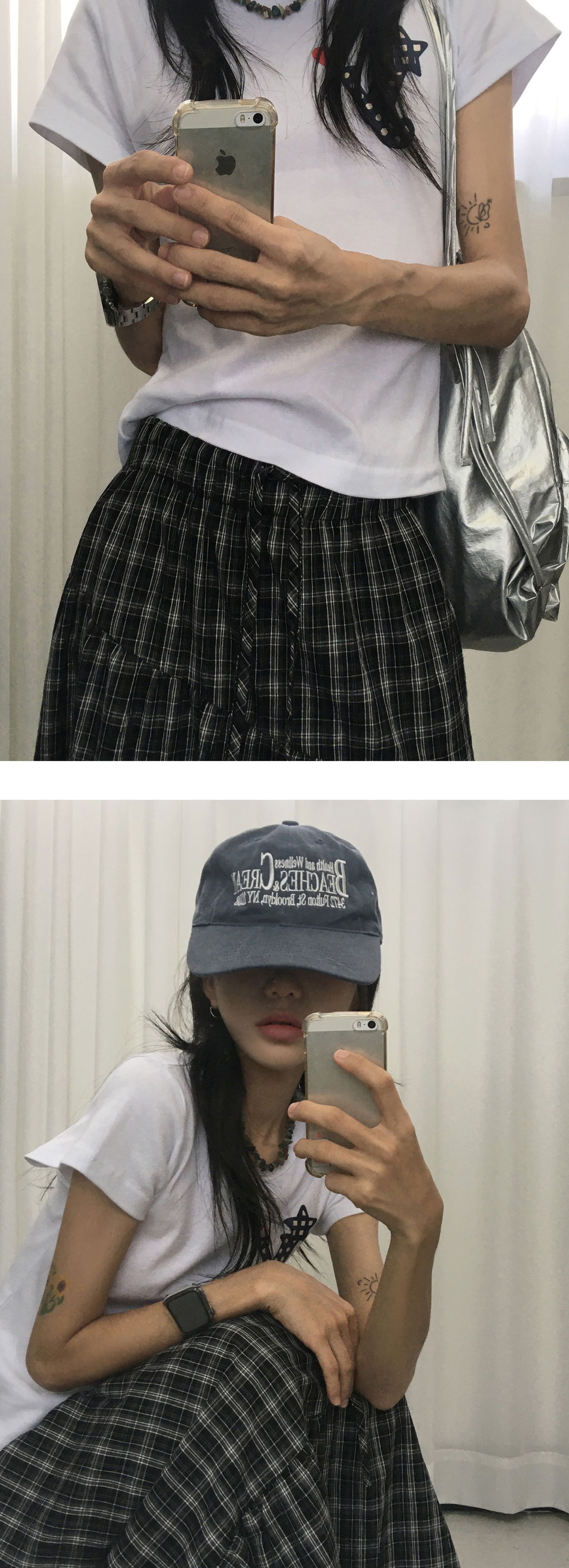 반팔 티셔츠 모델 착용 이미지-S1L7