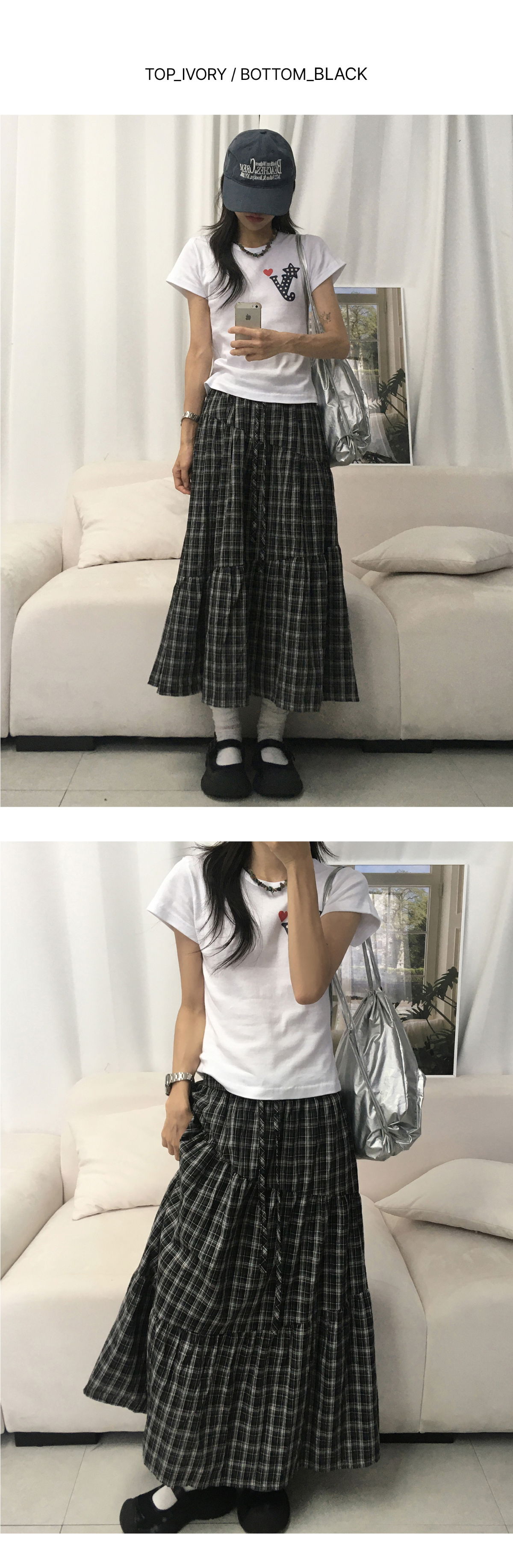 반팔 티셔츠 모델 착용 이미지-S1L16