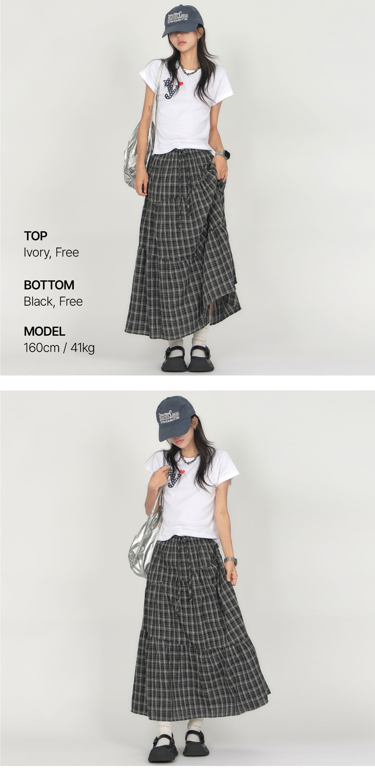 반팔 티셔츠 모델 착용 이미지-S1L18