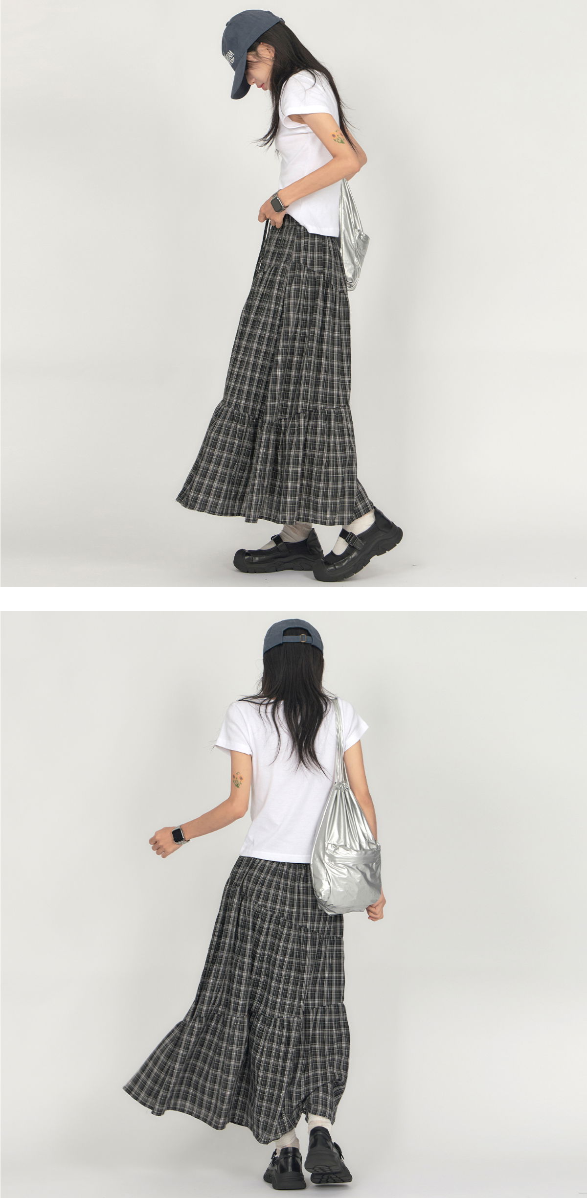 반팔 티셔츠 모델 착용 이미지-S1L17