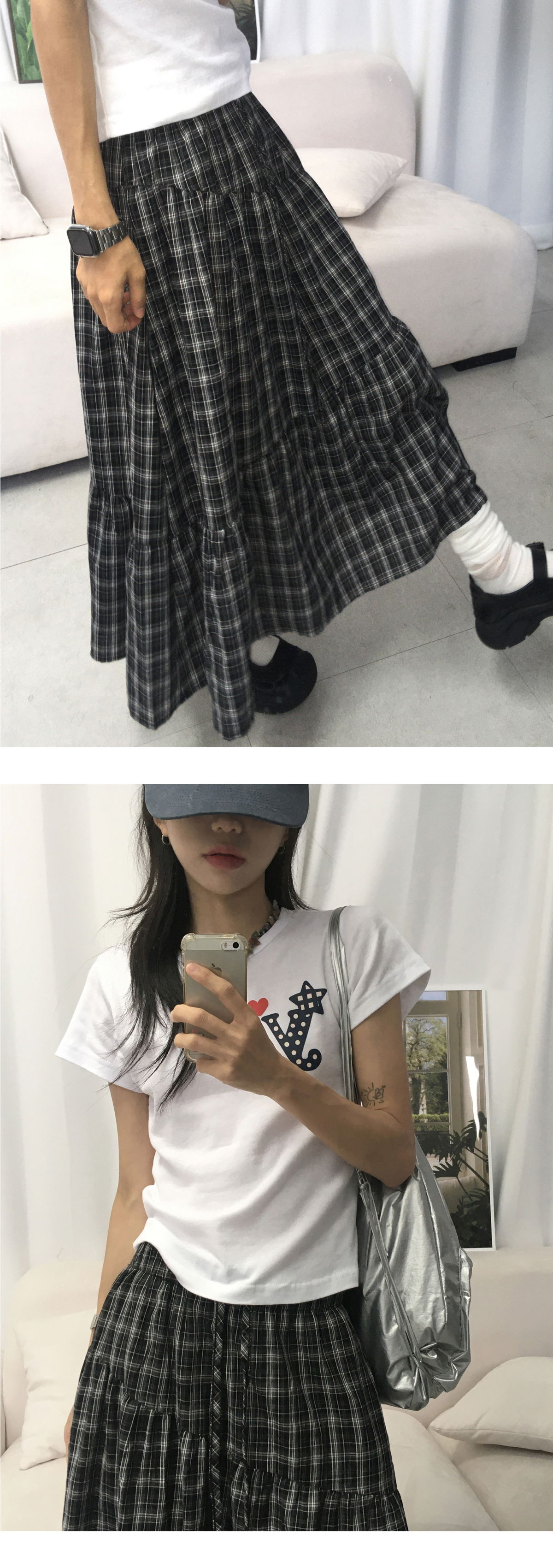 반팔 티셔츠 모델 착용 이미지-S1L14