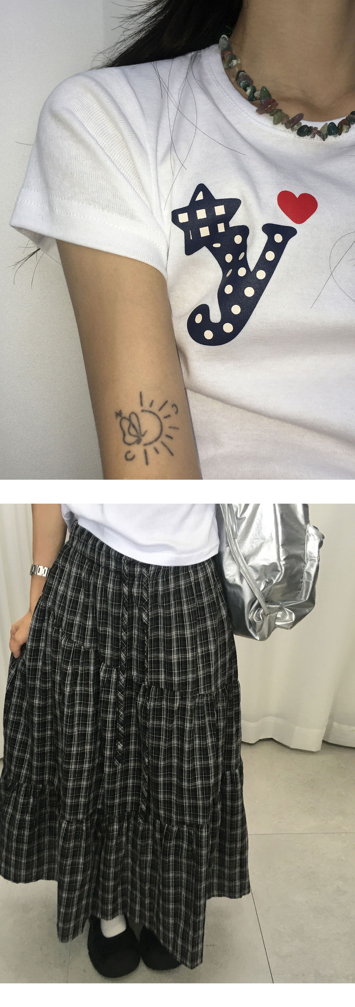 반팔 티셔츠 모델 착용 이미지-S1L10