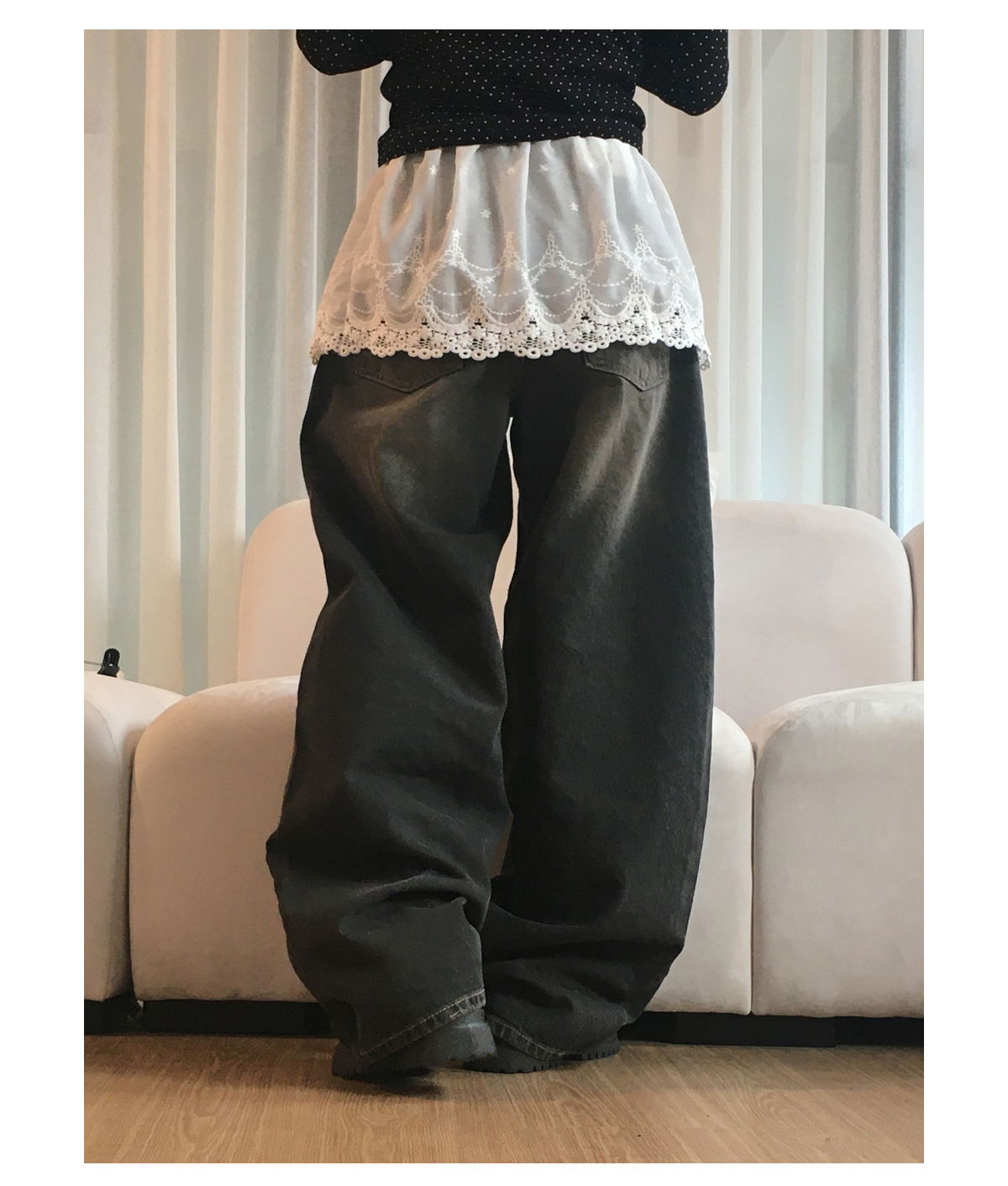 바지 모델 착용 이미지-S1L12