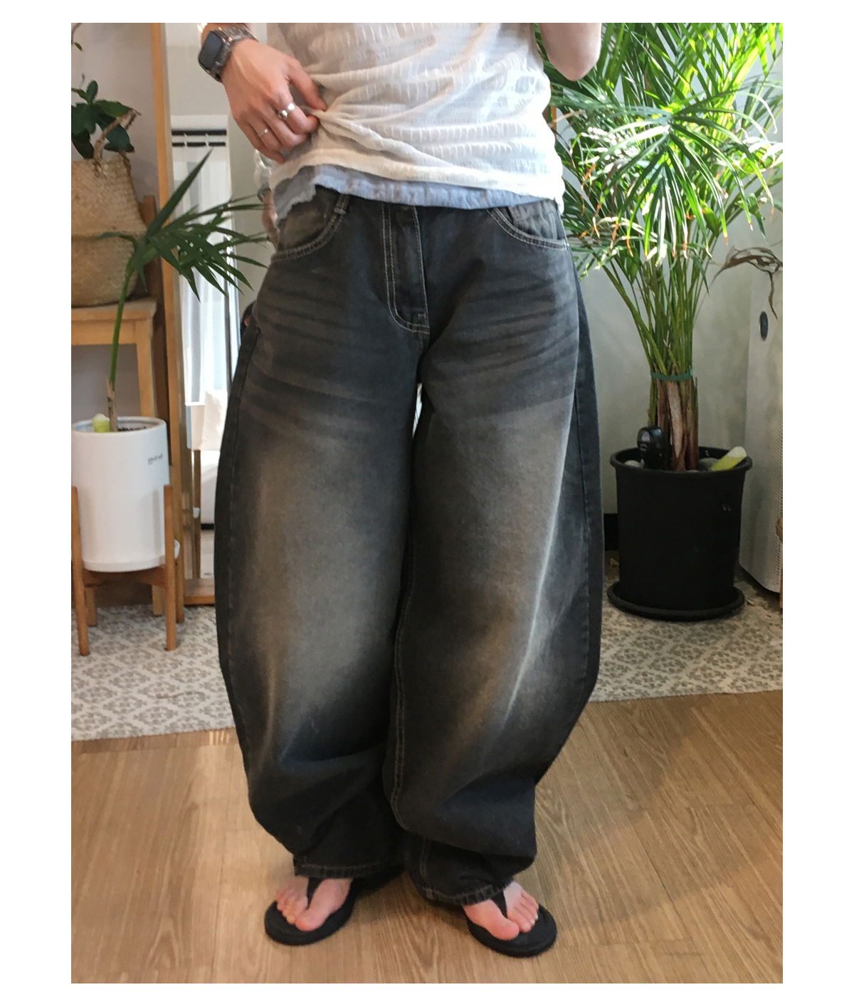 바지 모델 착용 이미지-S1L16