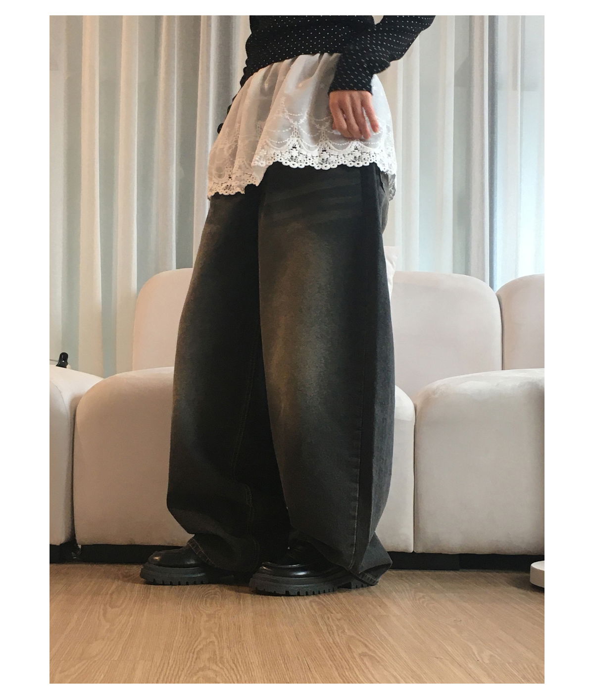 바지 모델 착용 이미지-S1L14