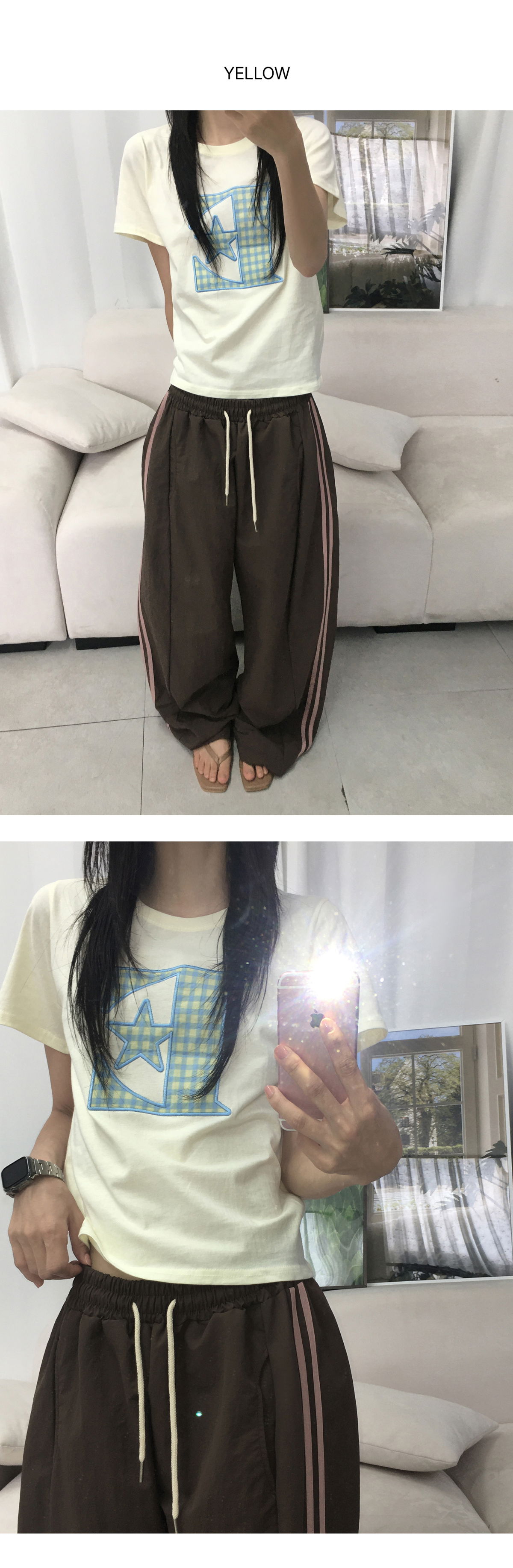 긴팔 티셔츠 모델 착용 이미지-S1L12