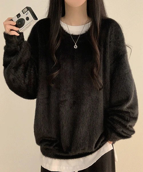 Soft Alpaca Cozy Knitwear Sweatshirt