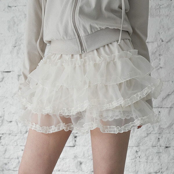 甜美蕾絲裙褲