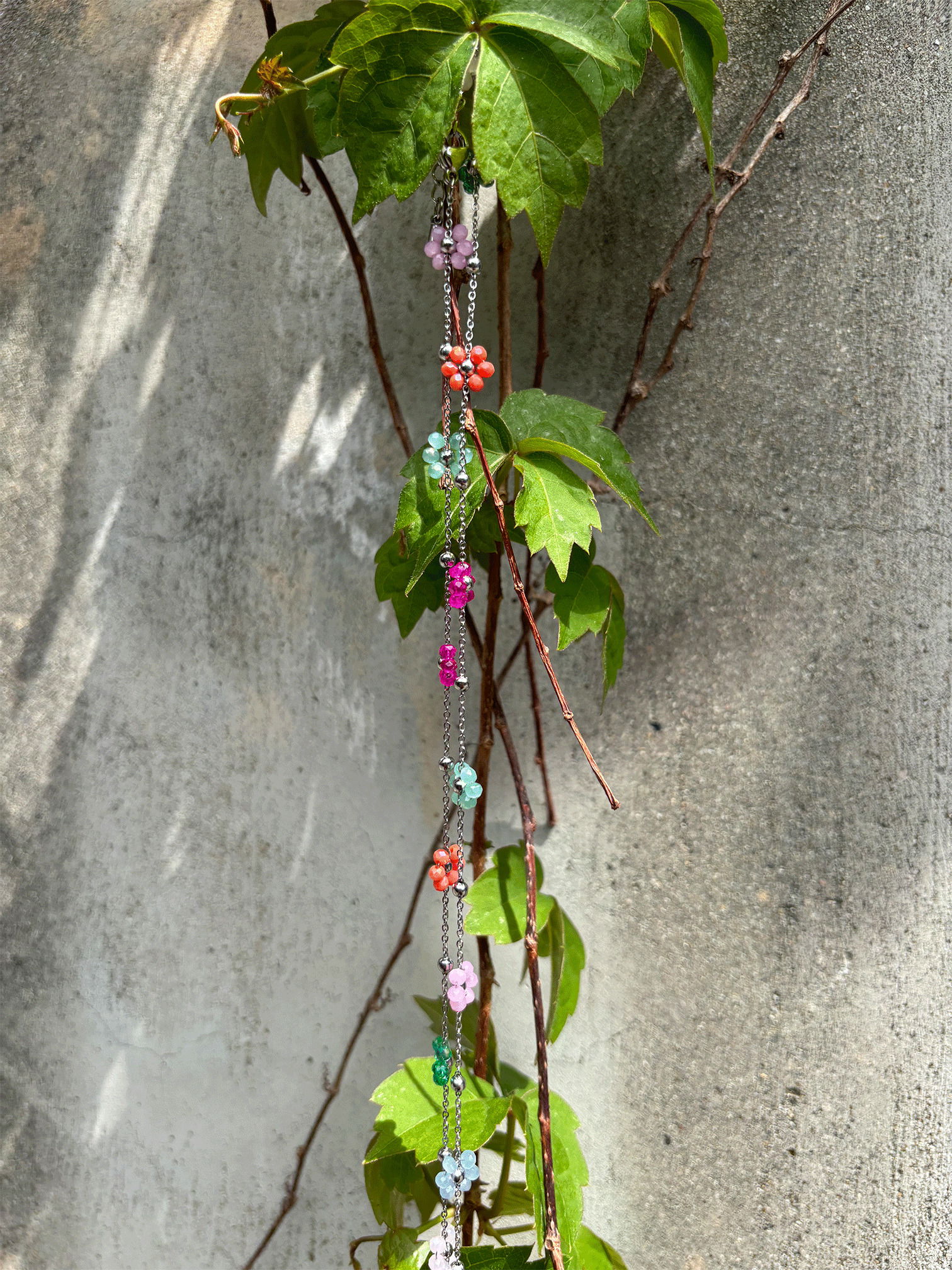 綠色珍珠花朵項鍊