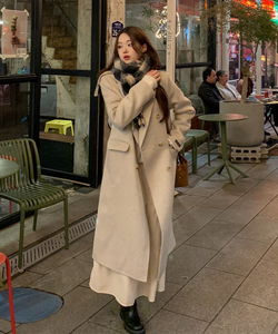 하이퀄리티 오버핏 핸드메이드 울 코트 테일러드 카라 루즈핏