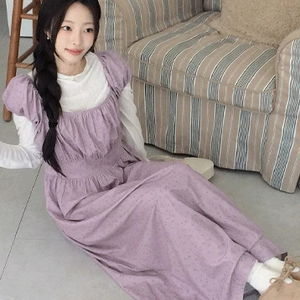 카덴플라워ops (빈티지감성겨울롱원피스,퍼프원피스,레이어드원피스)