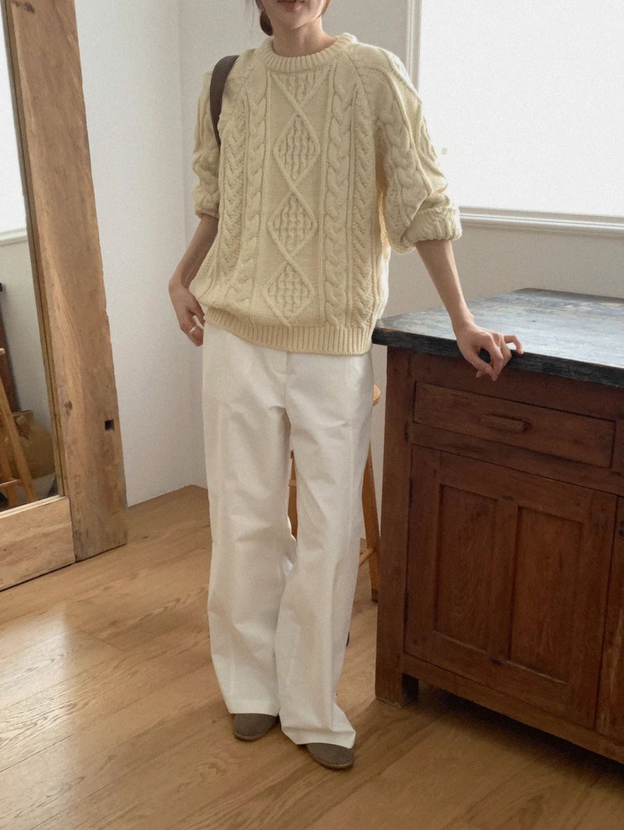 소피아 꽈배기 니트