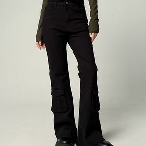 오매츠 스판 밴딩 카고 부츠컷 코튼 팬츠 Semi Bootcut Stretch Pants