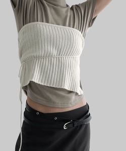 Delle Wool Knitwear Layered Wrap Skirt