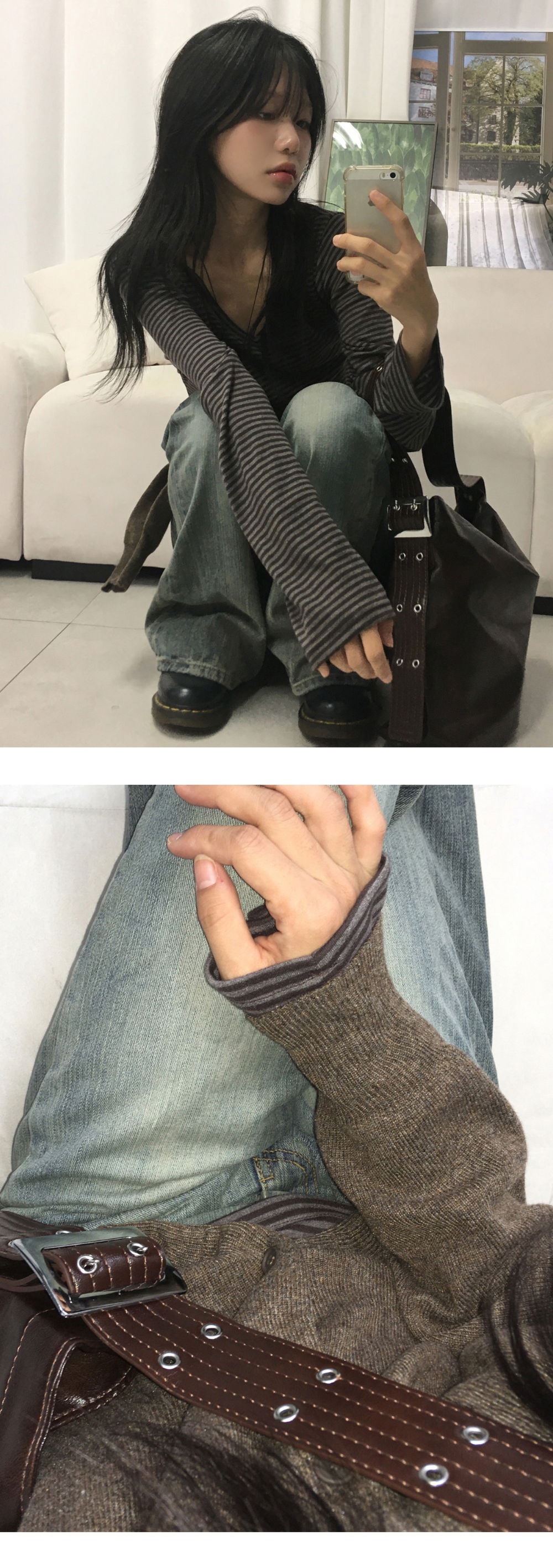 long sleeved tee model image-S1L24