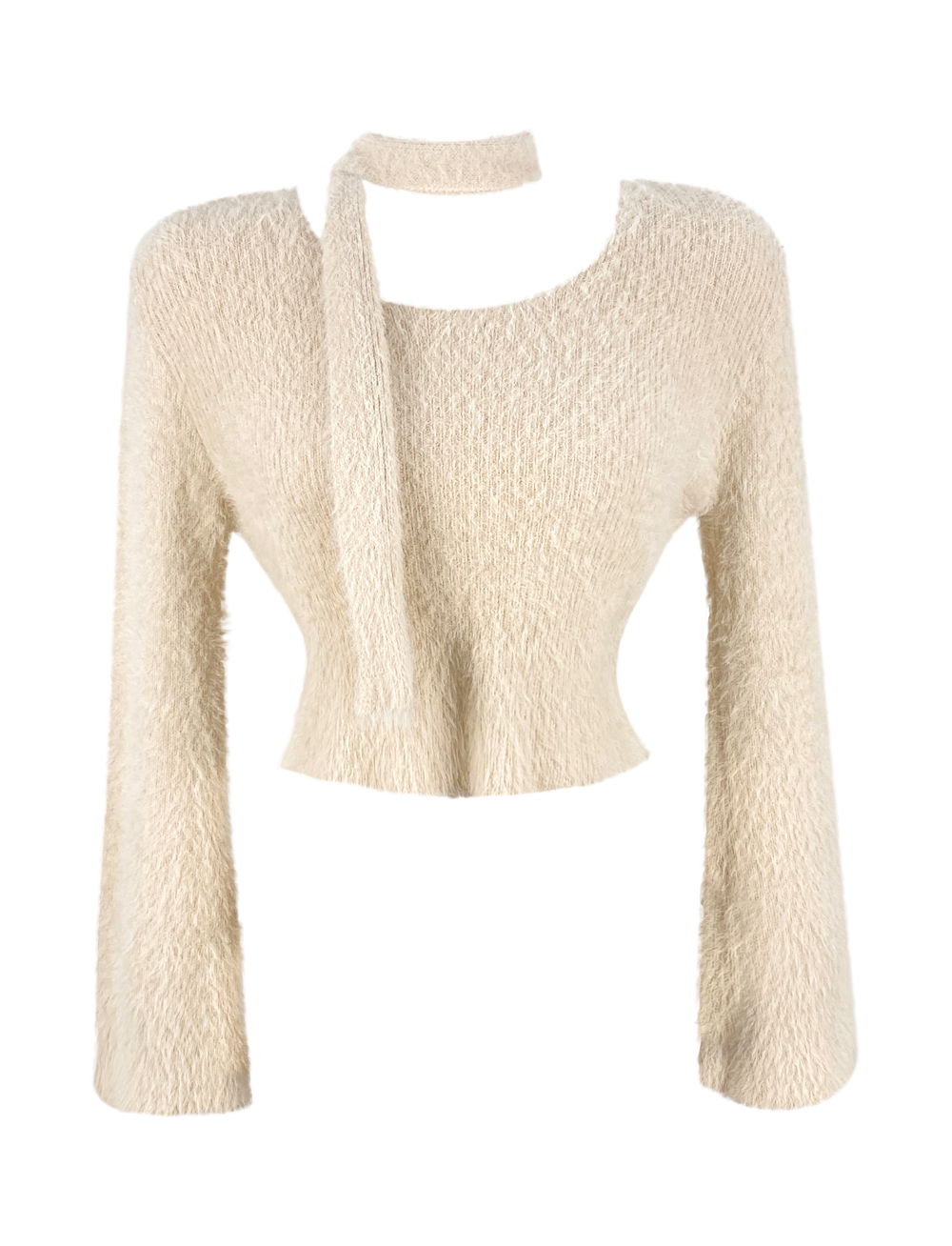 긴팔 티셔츠 크림 색상 이미지-S1L35