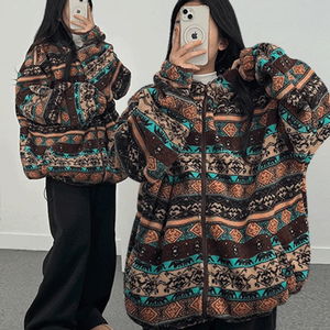 따뜻 엘리펀 후리스 오버핏 후드 점퍼