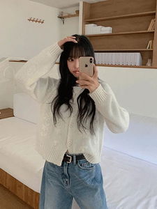 フラワーカーディガン